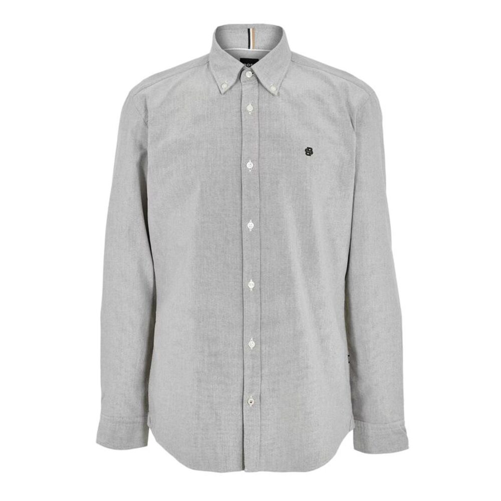 Boss Mens Oxford Regular Long-Sleeved Shirt / Green